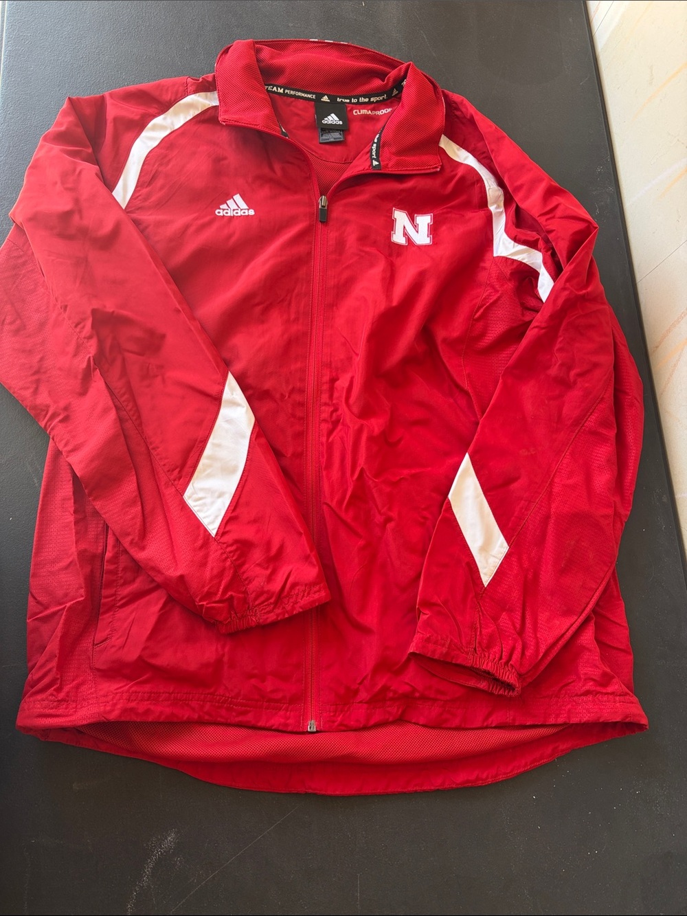 adidas Nebraska Red Jacket with White Accents